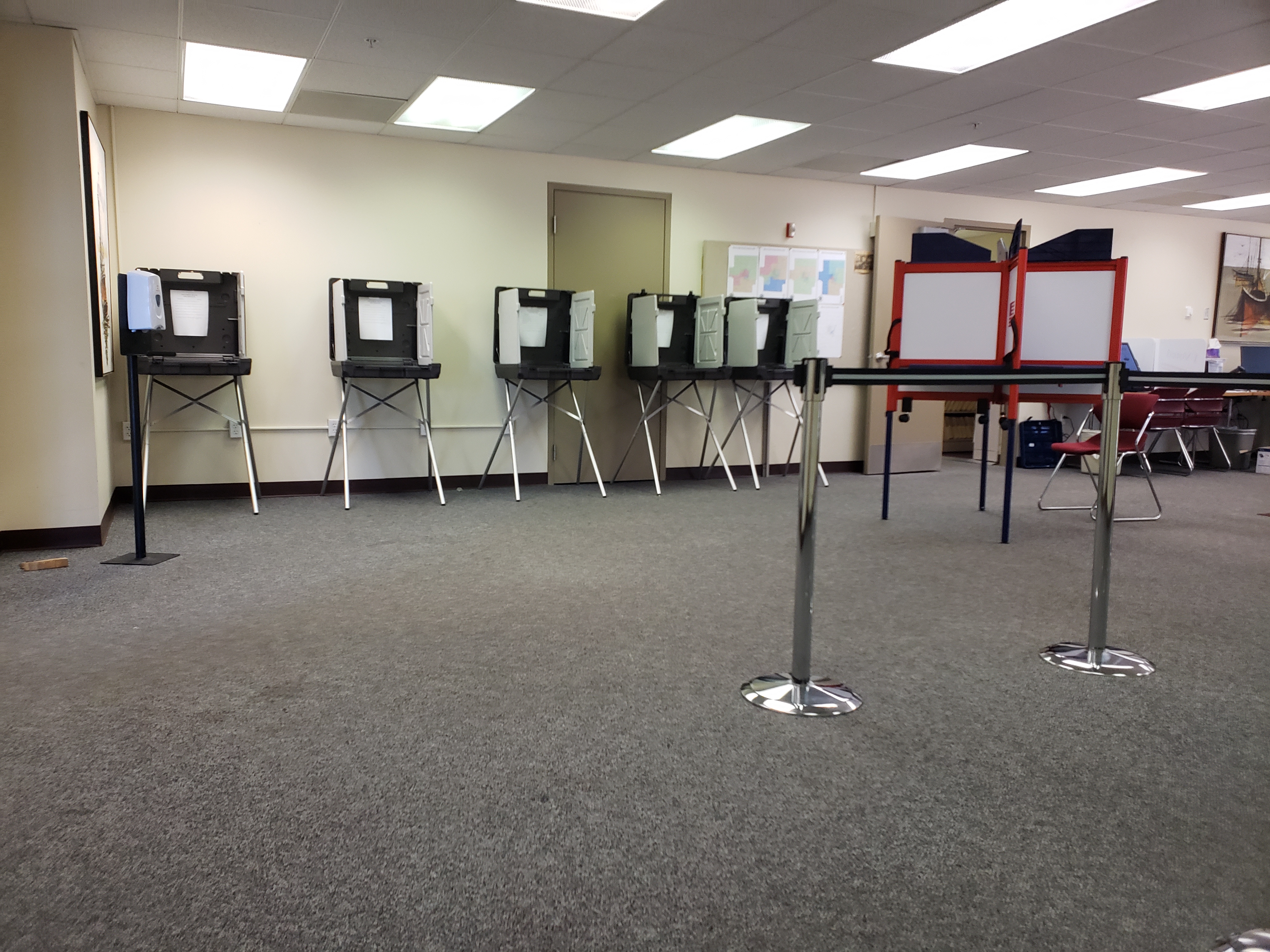 The room in the County Building where you cast your ballot.