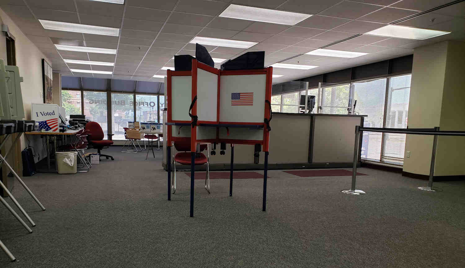 The room in the County Building where you cast your ballot.