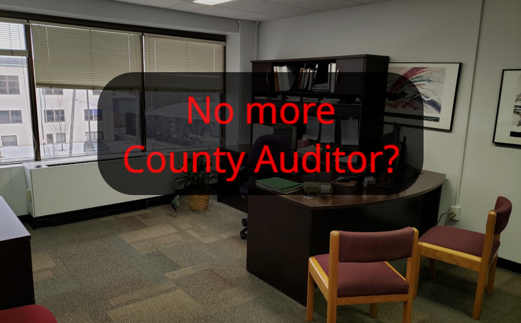 a picture of the county auditor's office with text on it that says 